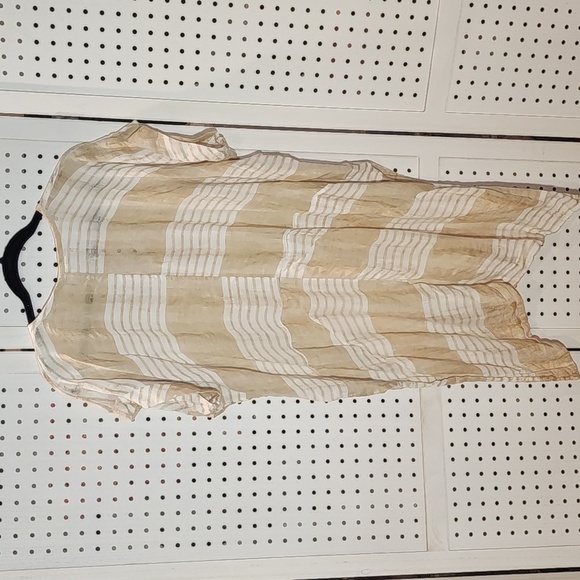 Anthropologie Akemi & Kin 100% Linen Tunic Top Size Medium Lagenlook Dolman - Picture 8 of 10